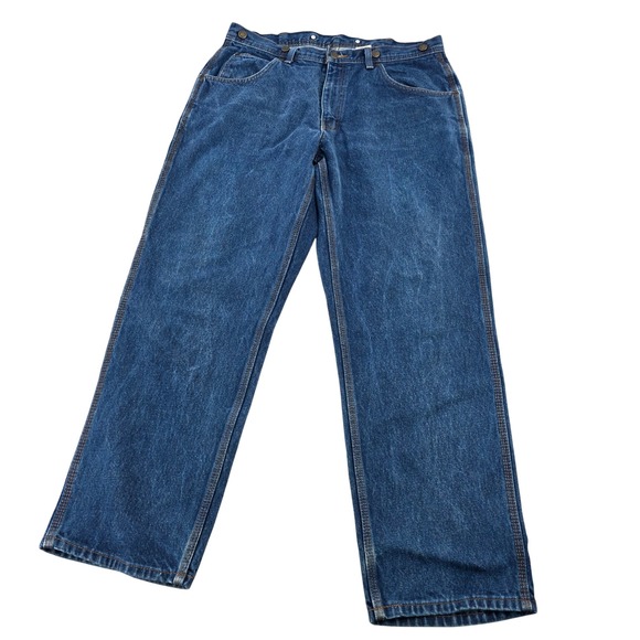 Relaxed Fit Key Jeans‎ Cotton Denim Blue Work Utility Pants W36 L30 - Picture 1 of 7